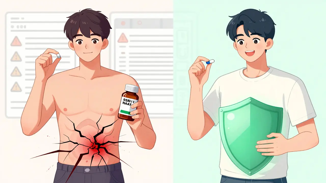 SSRIs with NSAIDs: Increased GI Bleeding Risk and How to Prevent It