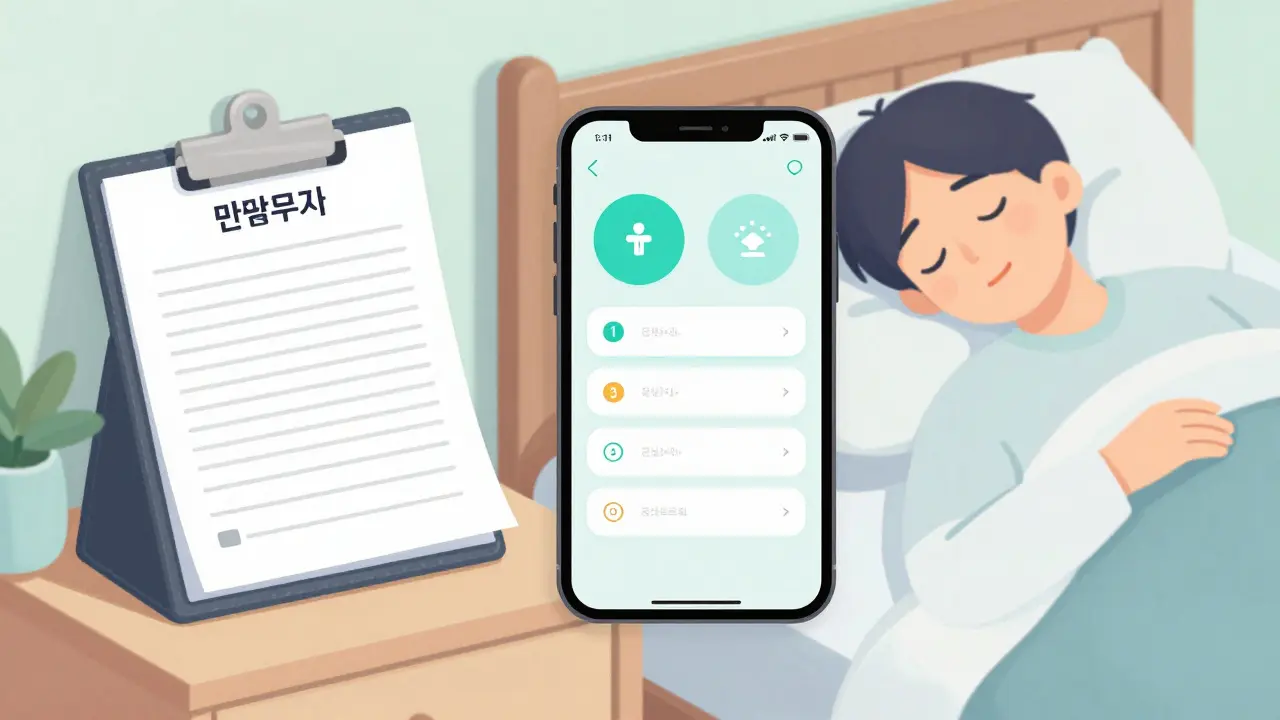 Hybrid med list: paper in wallet and phone app