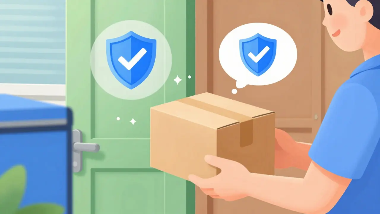 Receiving discreet medication package at front door